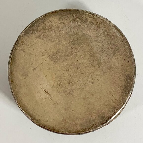 VTG Hand-Painted Floral Enamel Trinket Box Blue Butterfly Design Mirror Compact - Picture 6 of 7